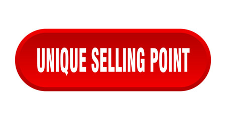 unique selling point button. rounded sign on white background