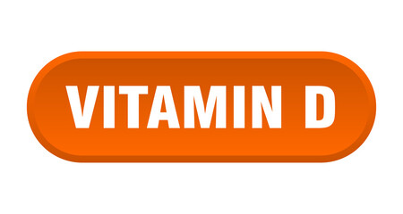 vitamin d button. rounded sign on white background