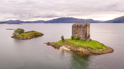 Castle Stalker (Caisteal an Stalcaire) in Port Appin in Scotland