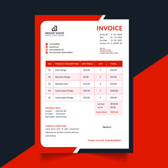 professional and modern business invoice template premium vector format