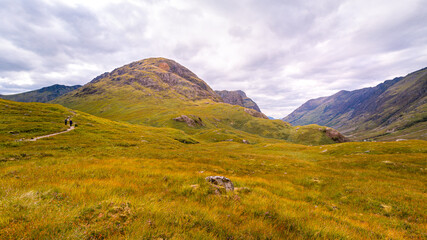Fototapeta na wymiar Beautiful Highlands in Glencoe Valley in Scotland
