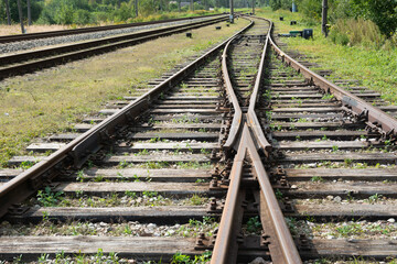 Old Rusted Railway road lines.