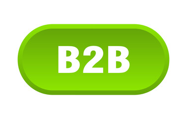 b2b button. rounded sign on white background