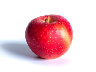 Fresh red apple isolated on white background, food