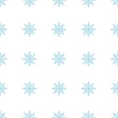 
Fabulous seamless pattern of blue snowflakes on a white background. Winter decor items for postcards, wrapping paper, fabric, wallpaper and more. Stock vector illustration for decoration and design