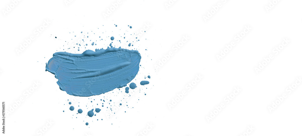 Poster colorful color acrylic paint background banner - abstract stroke / splash stains blobs brush of brig