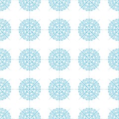 
Lace seamless pattern from snowflakes on a white background. Winter decor elements in a flat style for cards, wrapping paper, fabric, wallpaper and more. Stock vector illustration for decoration