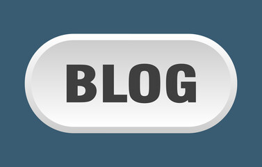 blog button. rounded sign on white background