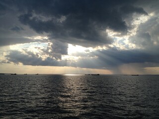clouds over the sea