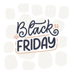 Black friday lettering in modern calligraphy style. Slogan for promotion template and sale banner. Vector
