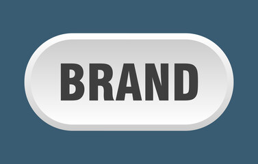 brand button. rounded sign on white background