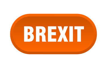 brexit button. rounded sign on white background