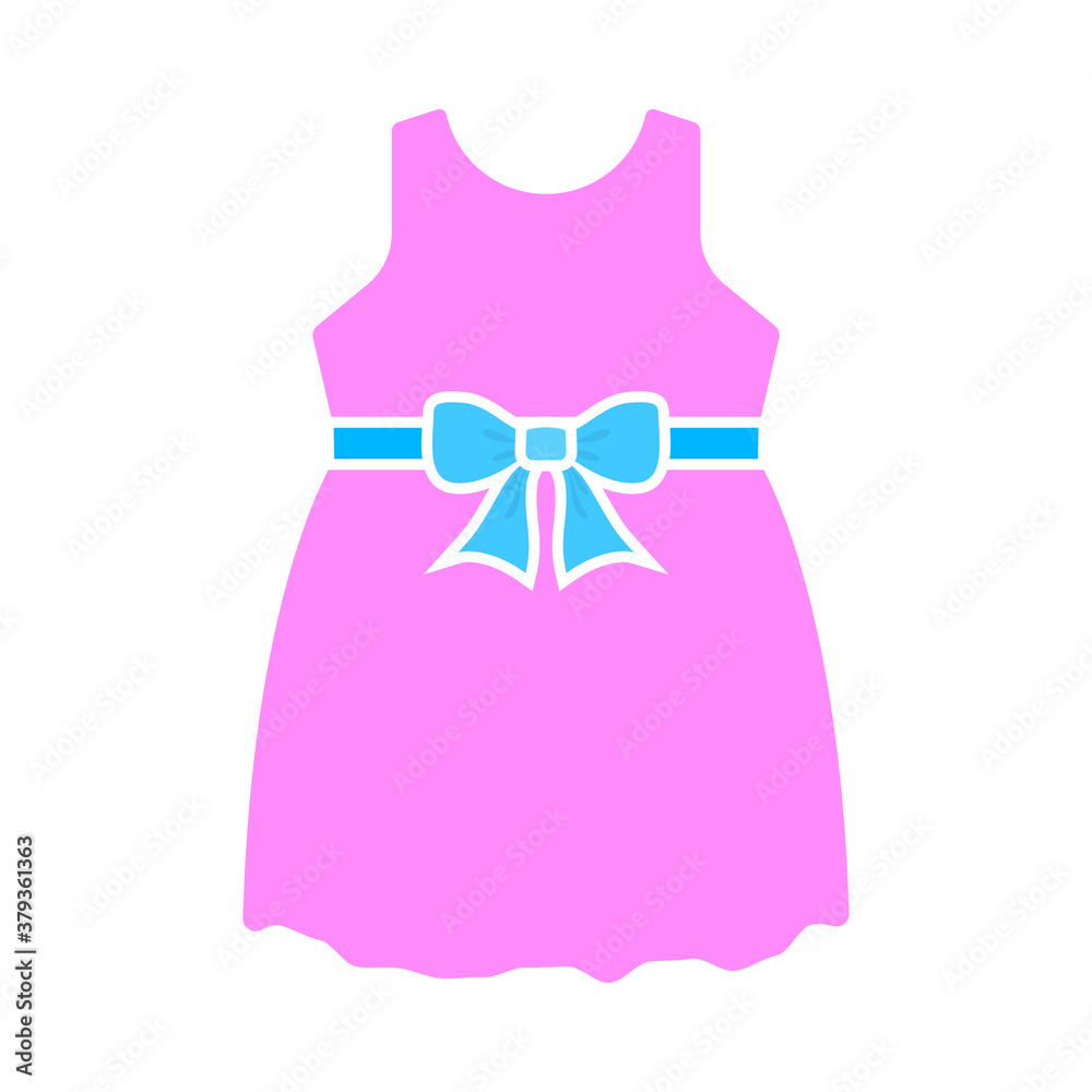 Wall mural baby girl dress icon