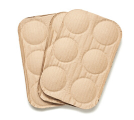 rectangular cardboard backing for glass bottles packaging