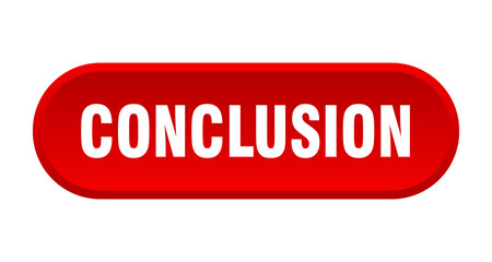 conclusion button. rounded sign on white background