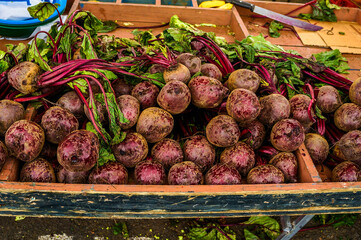 Beetroot at a market in San Jose, Costa Rica