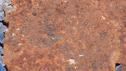 Rusty, old, rough, metal texture. Dark rusty metal texture background for interior exterior decoration and industrial construction concept design. Vintage effect.