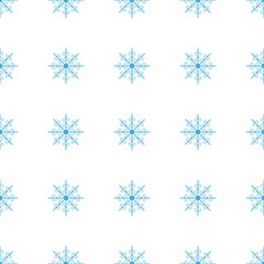 
Lace seamless pattern from cute snowflakes on a white background. Winter elements in a flat style for cards, wrapping paper, fabric, wallpaper and more. Stock vector illustration for design