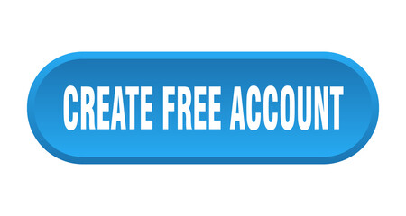create free account button. rounded sign on white background