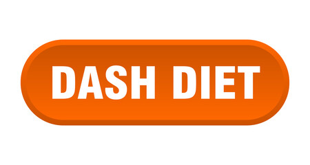 dash diet button. rounded sign on white background