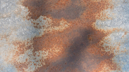 Rusty, old, rough, metal texture. Dark rusty metal texture background for interior exterior decoration and industrial construction concept design. Vintage effect.