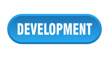 development button. rounded sign on white background