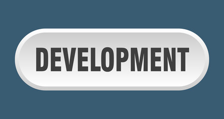 development button. rounded sign on white background