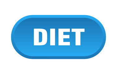 diet button. rounded sign on white background