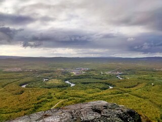 Naklejka premium view of the hills