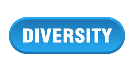 diversity button. rounded sign on white background