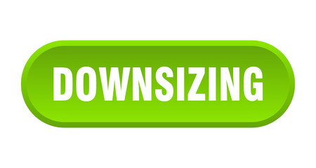 downsizing button. rounded sign on white background