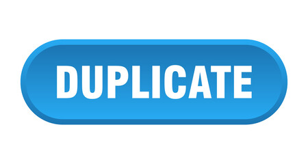duplicate button. rounded sign on white background