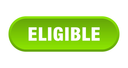 eligible button. rounded sign on white background