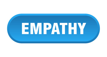 empathy button. rounded sign on white background