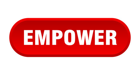 empower button. rounded sign on white background