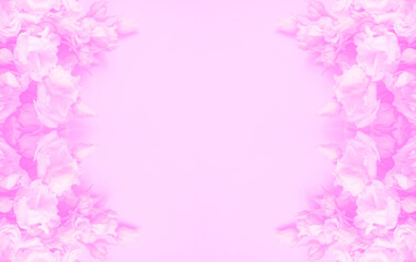 Business card banner with floral ornaments in soft colors.