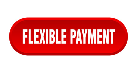 flexible payment button. rounded sign on white background
