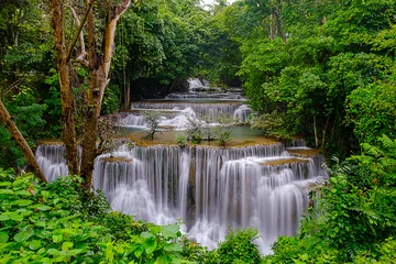 Poster de jardin Paysages Huai Mae Kamin Waterfall in Kanchanaburi,Thailand  © subinpumsom