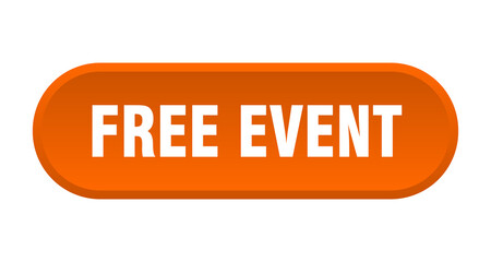 free event button. rounded sign on white background