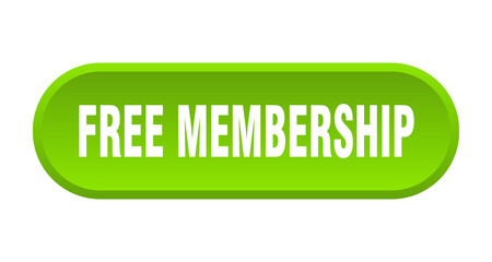 free membership button. rounded sign on white background