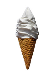 fiordilatte ice cream cone, isolated on white
