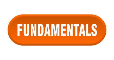 fundamentals button. rounded sign on white background