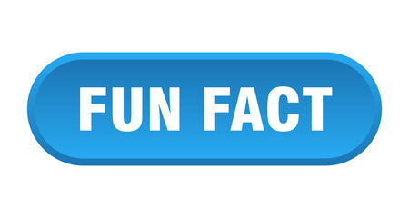 fun fact button. rounded sign on white background
