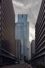 Gloomy sunset in Marunouchi, Tokyo