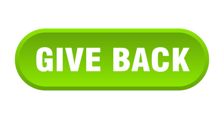 give back button. rounded sign on white background