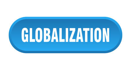 globalization button. rounded sign on white background