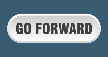 go forward button. rounded sign on white background