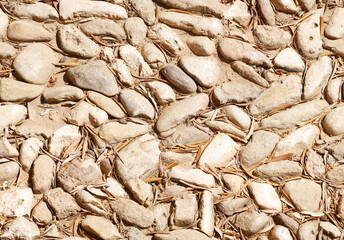 Seamless pattern with old stone pavement.