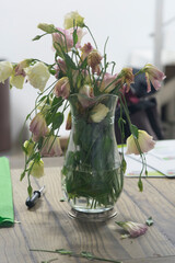 different flowers in a vase