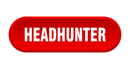 headhunter button. rounded sign on white background